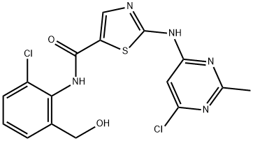 Des-6-[4-(2-hydroxyethyl)-1-piperazinyl]-6-chloro Dasatinib Structure