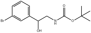 [2-(3-BROMOPHENYL)-2-HYDROXYETHYL]-CARBAMICACID1,1-DIMETHYLETHYL에스테르 구조식 이미지