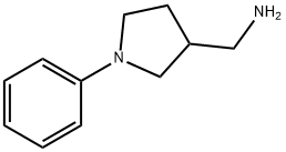 (1-페닐피롤리딘-3-일)메틸아민 구조식 이미지