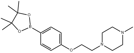 1-METHYL-4-(2-[4-(4,4,5,5-TETRAMETHYL-[1,3,2]DIOXABOROLAN-2-YL)-PHENOXY]-ETHYL)-PIPERAZINE 구조식 이미지