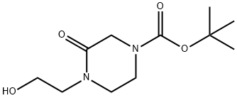 tert-butyl 4-(2-hydroxyethyl)-3-oxopiperazine-1-carboxylate Structure