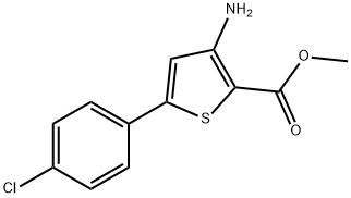 메틸3-아미노-5-(4-클로로페닐)티오펜-2-카르복실레이트 구조식 이미지