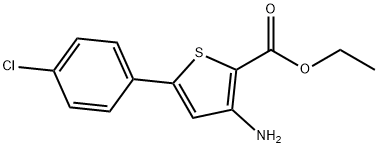 ETHYL 3-AMINO-5-(4-CHLOROPHENYL)THIOPHE& 구조식 이미지