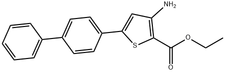 ETHYL 3-AMINO-5-(1,1''-BIPHENYL-4-YL)THIOPHENE-2-CARBOXYLATE Structure