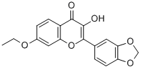 4H-1-BENZOPYRAN-4-ONE, 2-(1,3-BENZODIOXOL-5-YL)-7-ETHOXY-3-HYDROXY- Structure