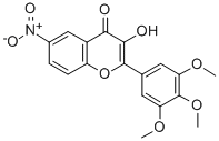 4H-1-BENZOPYRAN-4-ONE, 3-HYDROXY-6-NITRO-2-(3,4,5-TRIMETHOXYPHENYL)- 구조식 이미지