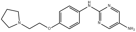2,5-PyriMidinediaMine, N2-[4-[2-(1-pyrrolidinyl)ethoxy]phenyl]- 구조식 이미지