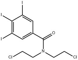 N,N-비스(2-클로로에틸)-3,4,5-트리요오도-벤즈아미드 구조식 이미지
