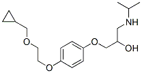 1-[4-[2-(cyclopropylmethoxy)ethoxy]phenoxy]-3-(propan-2-ylamino)propan -2-ol 구조식 이미지
