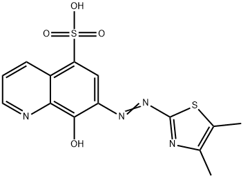 7-[(4,5-Dimethylthiazol-2-yl)azo]-8-hydroxyquinoline-5-sulfonic acid Structure