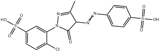 1-(2-CHLORO-5-SULFOPHENYL)-3-METHYL-4-(4-SULFOPHENYL)AZO-2-PYRAZOLIN-5-ONE DISODIUM SALT Structure