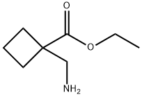 Cyclobutanecarboxylic  acid,  1-(aminomethyl)-,  ethyl  ester Structure