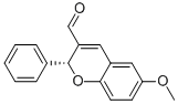 2H-1-BENZOPYRAN-3-CARBOXALDEHYDE, 6-METHOXY-2-PHENYL-, (2R)- Structure