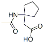 Cyclopentaneacetic  acid,  1-(acetylamino)- Structure