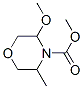 4-모르폴린카르복실산,3-메톡시-5-메틸-,메틸에스테르 구조식 이미지