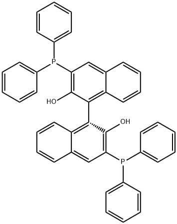 (R)-3,3'-Bis(diphenylphosphanyl)-[1,1'-binapthalene]-2,2'-diol Structure