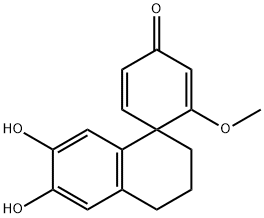 3,4-Dihydro-6,7-dihydroxy-2'-methoxyspiro[naphthalene-1(2H),1'-cyclohexane]-2',5'-dien-4'-one Structure