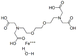 Ethylenebis(oxyethylenenitrilo)tetraacetic acid ferric salt hydrate Structure