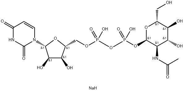 UDP-ALPHA-D-N-ACETYLGLUCOSAMINE, DISODIUM SALT Structure