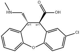 (10S,11S)-8-chloro-11-((MethylaMino)Methyl)-10,11-dihydrodibenzo[b,f]oxepine-10-carboxylic acid 구조식 이미지