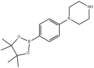 1-[4-(4,4,5,5-Tetramethyl-[1,3,2]dioxaborolan-2-yl)-phenyl]-piperazine Structure