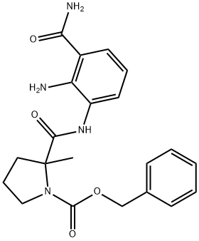 benzyl 2-(2-aMino-3-carbaMoylphenylcarbaMoyl)-2-Methylpyrrolidine-1-carboxylate Structure