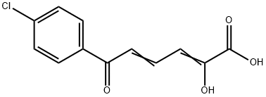 2-hydroxy-6-oxo-6-(4'-chlorophenyl)hexa-2,4-dienoic acid 구조식 이미지