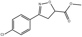 5-Isoxazolecarboxylic acid, 3-(4-chlorophenyl)-4,5-dihydro-, Methyl ester Structure
