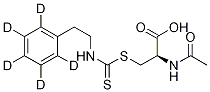 N-Acetyl-S-[N-(2-phenyl-d5-ethyl)thiocarbaMoyl]-L-cysteine Structure