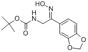 (2-BENZO[1,3]DIOXOL-5-YL-2-HYDROXYIMINO-ETHYL)-탄산tert-부틸에스테르 구조식 이미지