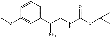 [2-아미노-2-(3-메톡시-페닐)-에틸]-탄산tert-부틸에스테르 구조식 이미지