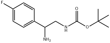 [2-AMINO-2-(4-FLUORO-PHENYL)-ETHYL]-CARBAMIC ACID TERT-BUTYL ESTER HYDROCHLORIDE Structure