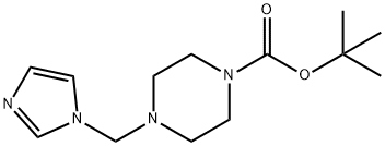 4-IMIDAZOL-1-YLMETHYL-PIPERAZINE-1-CARBOXYLIC ACID TERT-BUTYL ESTER 구조식 이미지