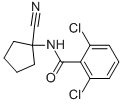 2,6-디클로로-N-(1-시아노-사이클로펜틸)-벤즈아미드 구조식 이미지