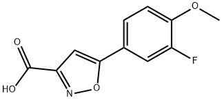 5-(3-FLUORO-4-METHOXY-PHENYL)-ISOXAZOLE-3-CARBOXYLIC ACID Structure