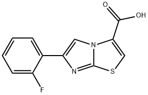 6-(2-fluorophenyl)imidazo[2,1-b][1,3]thiazole-3-carboxylic acid 구조식 이미지
