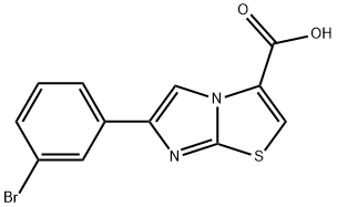 6-(3-BROMO-PHENYL)-IMIDAZO[2,1-B]THIAZOLE-3-CARBOXYLIC ACID Structure