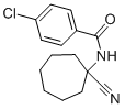 4-CHLORO-N-(1-CYANO-CYCLOHEPTYL)-BENZAMIDE Structure