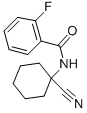 N-(1-시아노-사이클로헥실)-2-플루오로-벤자미드 구조식 이미지