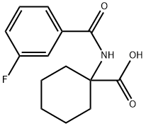 1-(3-FLUORO-BENZOYLAMINO)-CYCLOHEXANECARBOXYLIC ACID Structure