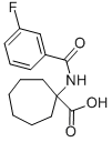 1-(3-FLUORO-BENZOYLAMINO)-시클로헵탄카르복실산 구조식 이미지