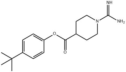 4-(1,1-Dimethylethyl)phenyl 1-(aminoiminomethyl)-4-piperidinecarboxyla te 구조식 이미지