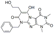 Pyrimido[2,1-f]purine-2,4,8(1H,3H,9H)-trione,  6-hydroxy-7-(2-hydroxyethyl)-1,3-dimethyl-9-(phenylmethyl)- 구조식 이미지