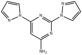 4-Pyrimidinamine, 2,6-di-1H-pyrazol-1-yl- Structure