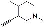 피페리딘,3-에티닐-1,4-디메틸-(9CI) 구조식 이미지