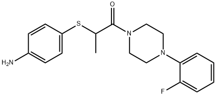 [4-({2-[4-(2-fluorophenyl)piperazin-1-yl]-1-methyl-2-oxoethyl}thio)phenyl]amine Structure