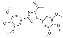 1,3,4-OXADIAZOLE, 3-ACETYL-2,3-DIHYDRO-2,5-BIS(3,4,5-TRIMETHOXYPHENYL)- 구조식 이미지