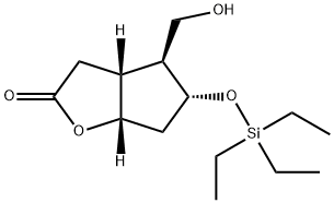 (3aR,4S,5R,6aS)-4-(hydroxyMethyl)-5-(triethylsilyloxy)-hexahydro-cyclopentafuran-2-one 구조식 이미지