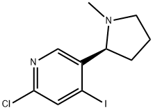 2-Chloro-4-iodo-5-[(2S)-1-Methyl-2-pyrrolidinyl]-pyridine 구조식 이미지