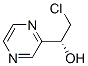 2-Pyrazinemethanol,  -alpha--(chloromethyl)-,  (-alpha-R)- Structure